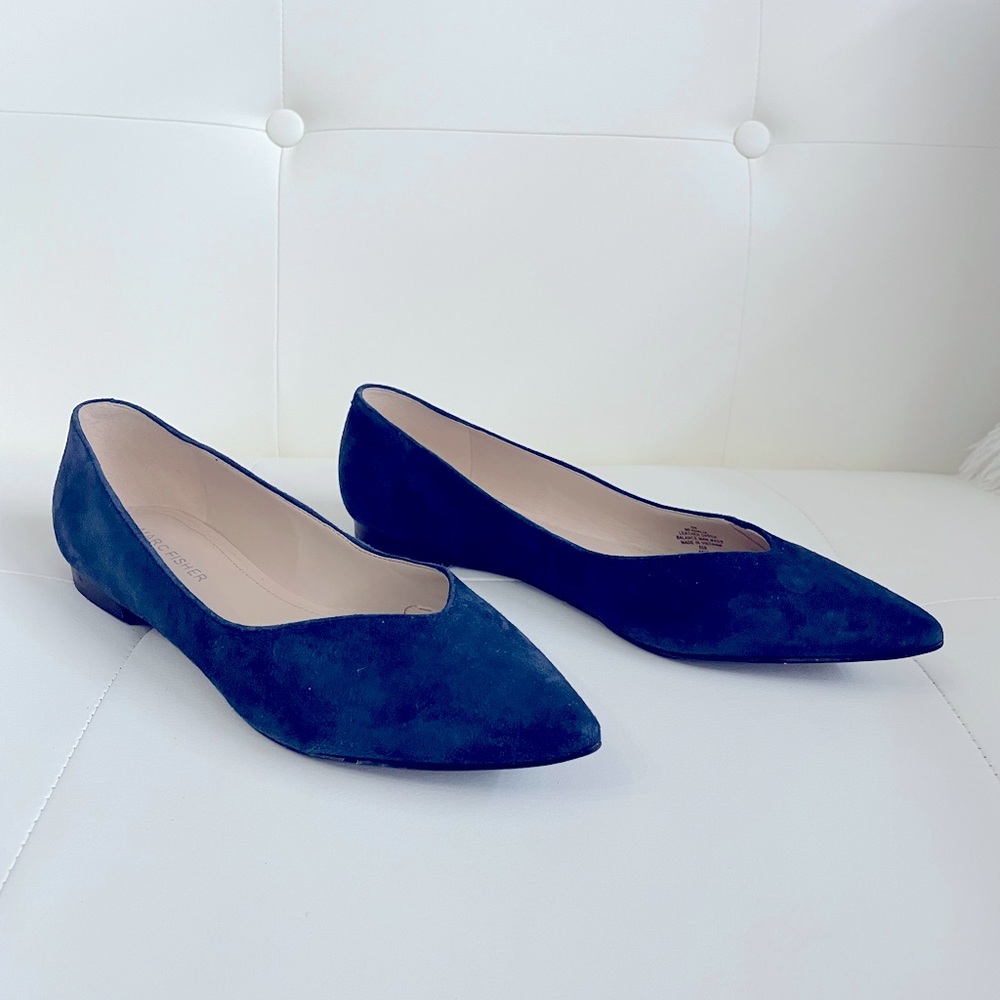 Marc Fisher Navy Blue Analia Flats, size 6